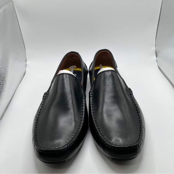 NWOB Men's Cole Haan Grand+ Venetian Driver size 8 wide black leather loafers - Picture 3 of 8